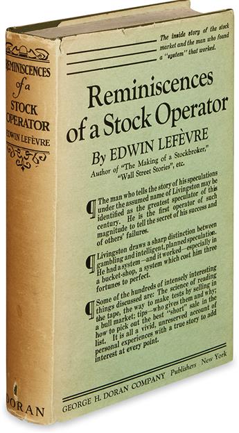 (ECONOMICS.) LEFÈVRE, EDWIN. Reminiscences of a Stock Operator.